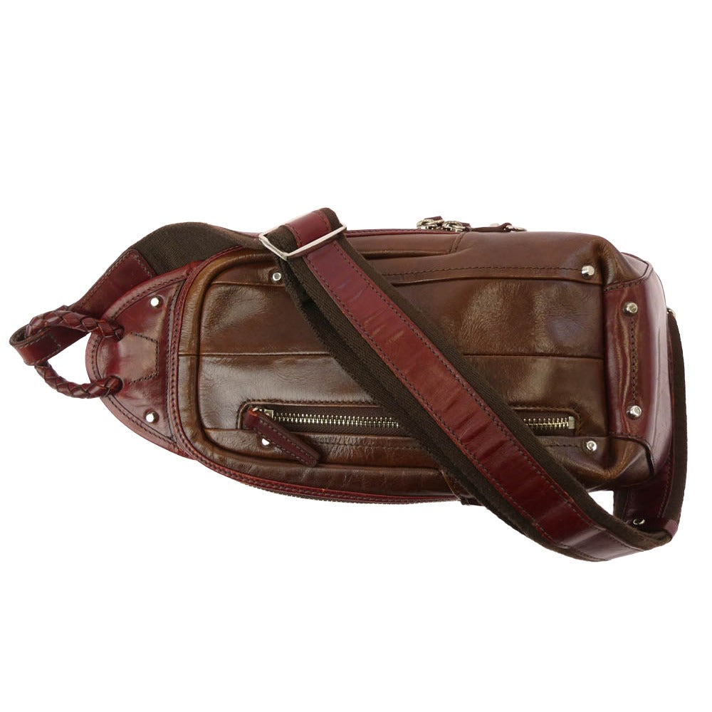 キーファーノイ レザー ワンショルダー バッグ ブラウン系【中古】