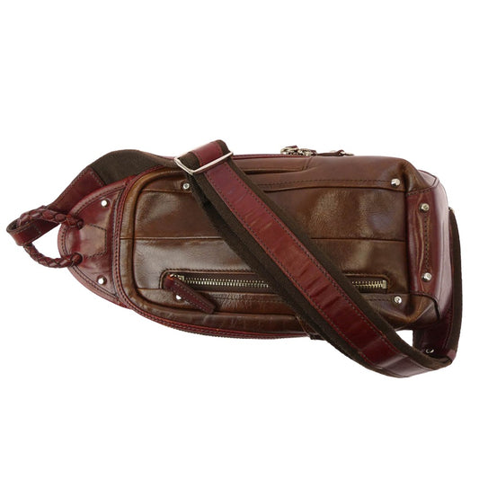 キーファーノイ レザー ワンショルダー バッグ ブラウン系【中古】