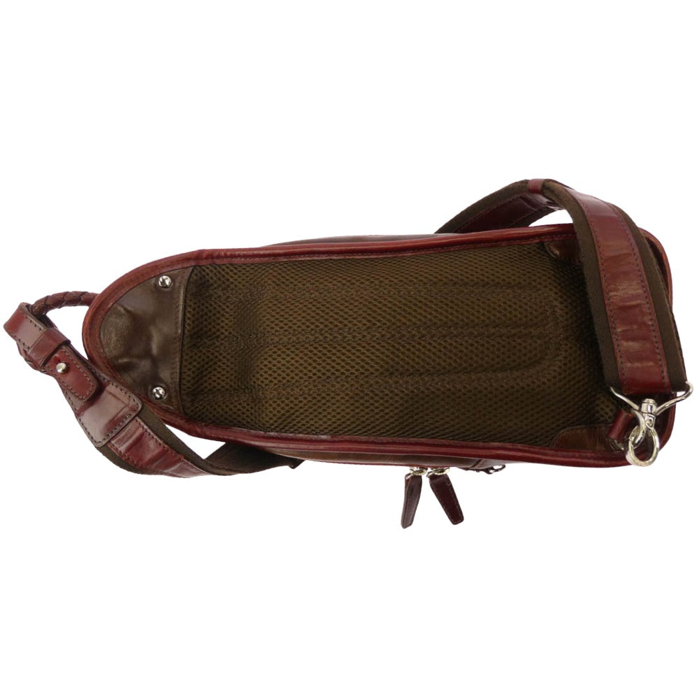 キーファーノイ レザー ワンショルダー バッグ ブラウン系【中古】