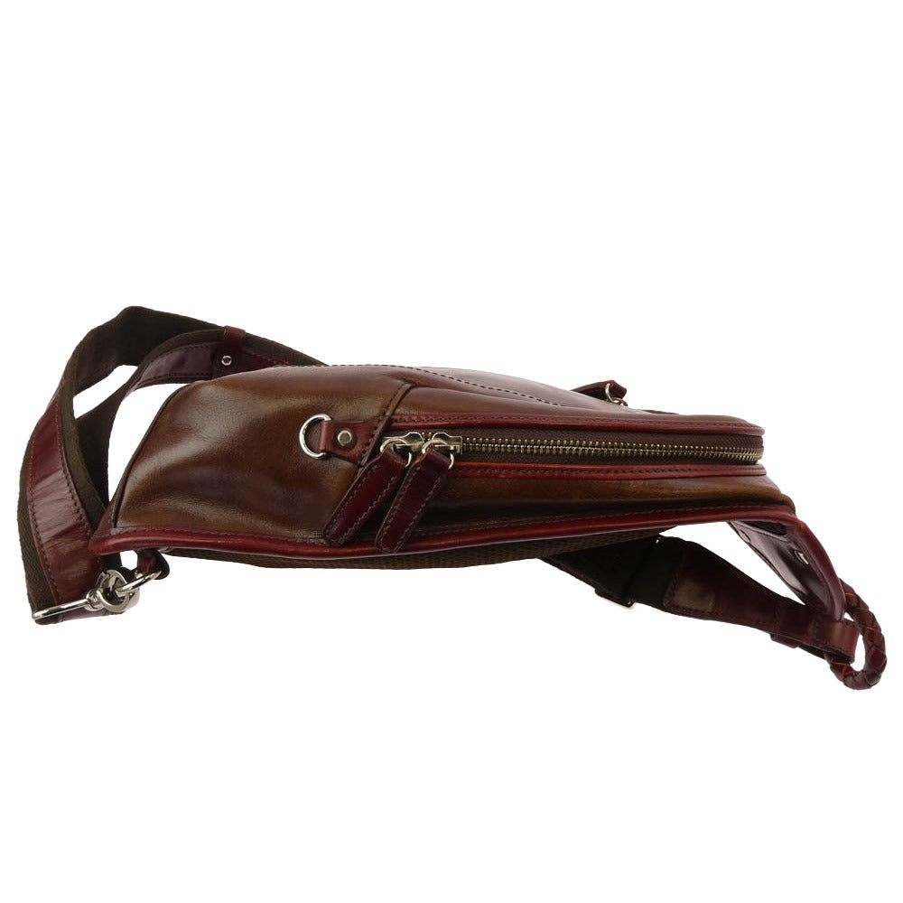 キーファーノイ レザー ワンショルダー バッグ ブラウン系【中古】