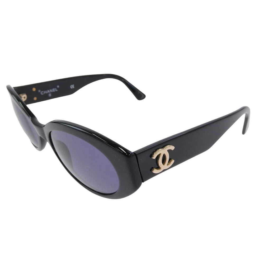 CHANEL シャネル 03517 94305 ココマーク オーバル型 サングラス ブラック系【中古】