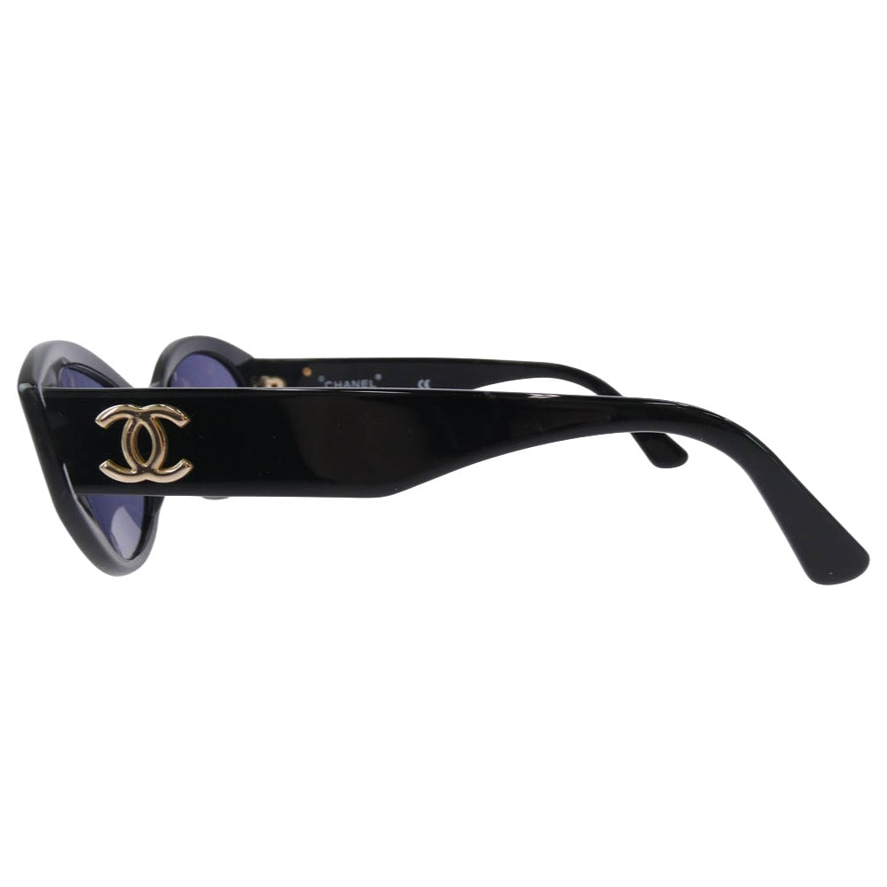 CHANEL シャネル 03517 94305 ココマーク オーバル型 サングラス ブラック系【中古】