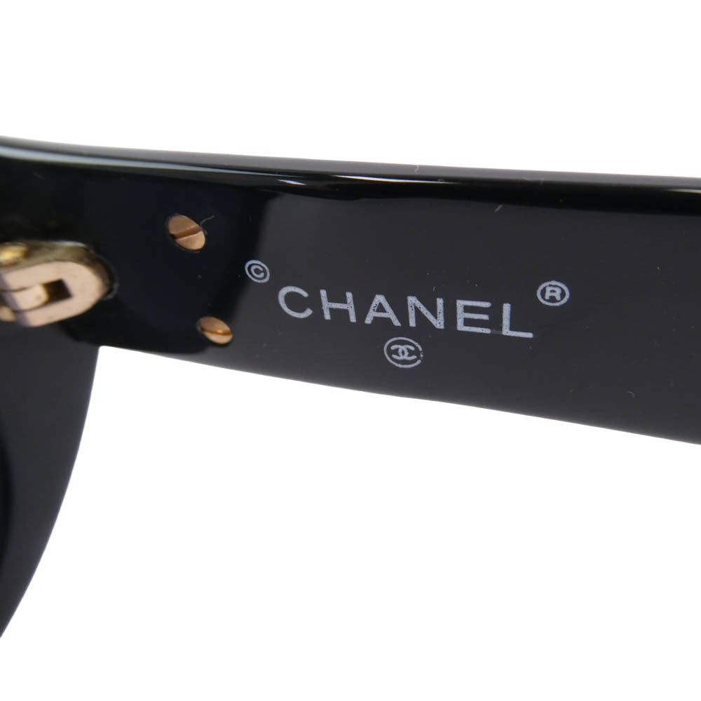 CHANEL シャネル 03517 94305 ココマーク オーバル型 サングラス ブラック系【中古】
