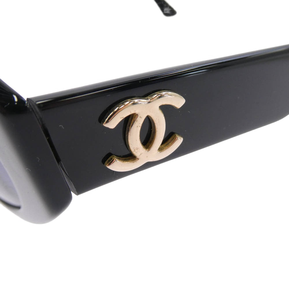CHANEL シャネル 03517 94305 ココマーク オーバル型 サングラス ブラック系【中古】