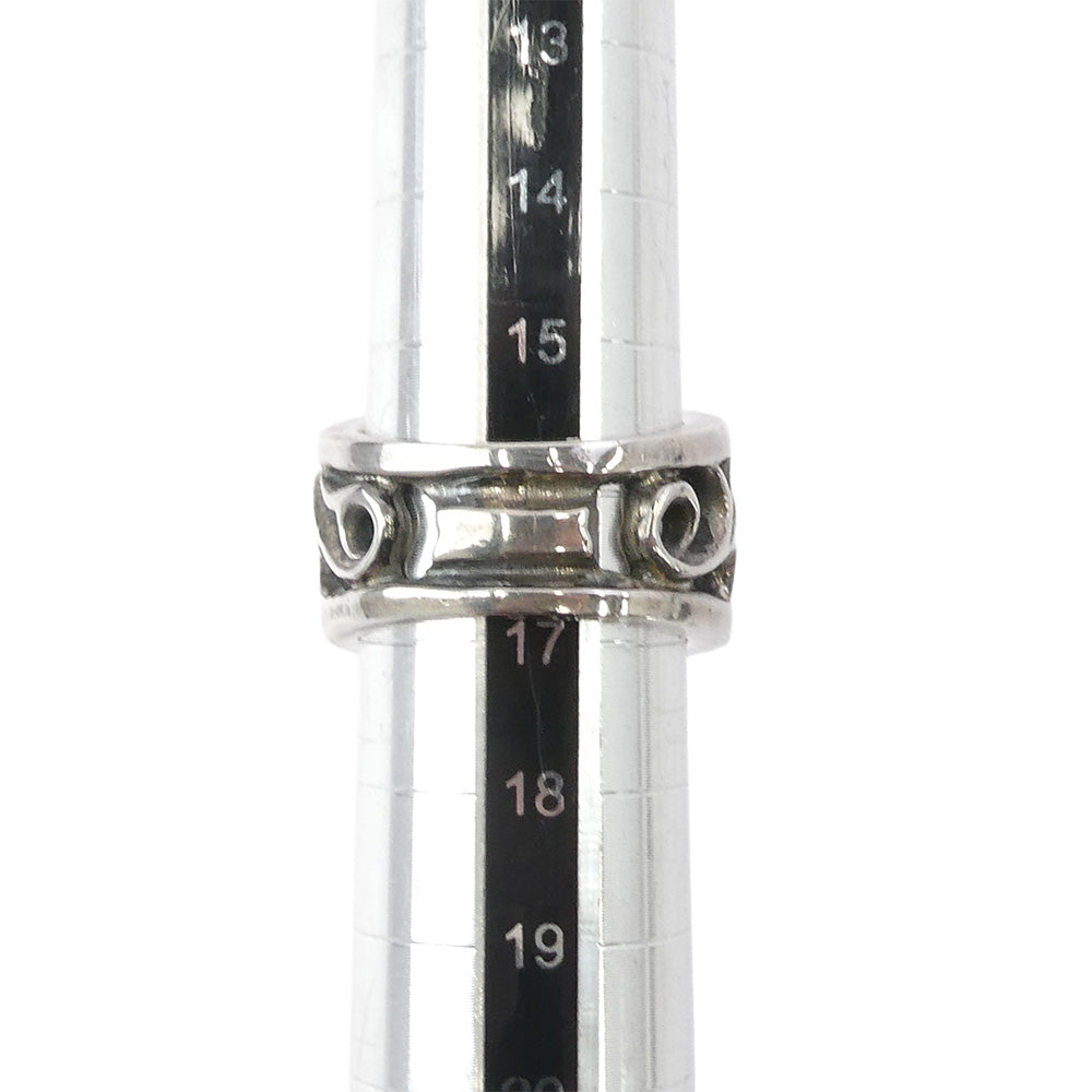 A&G エーアンドジー 18K×シルバー925 クロス リング シルバー系 ゴールド系 17号【中古】