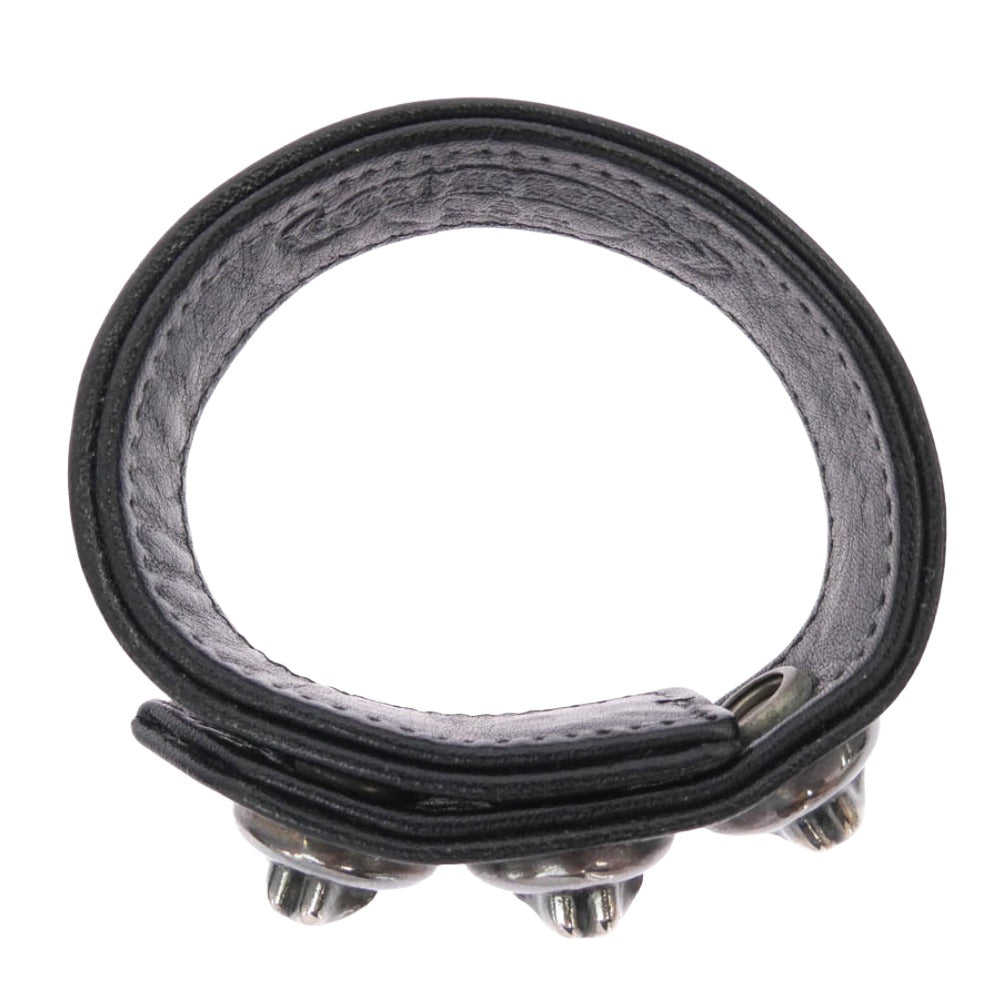 CHROME HEARTS クロムハーツ（原本無） 3BTN 2SNP リップアンドタン 3ボタン2スナップ レザー ブレスレット ブラック系 表記なし【中古】