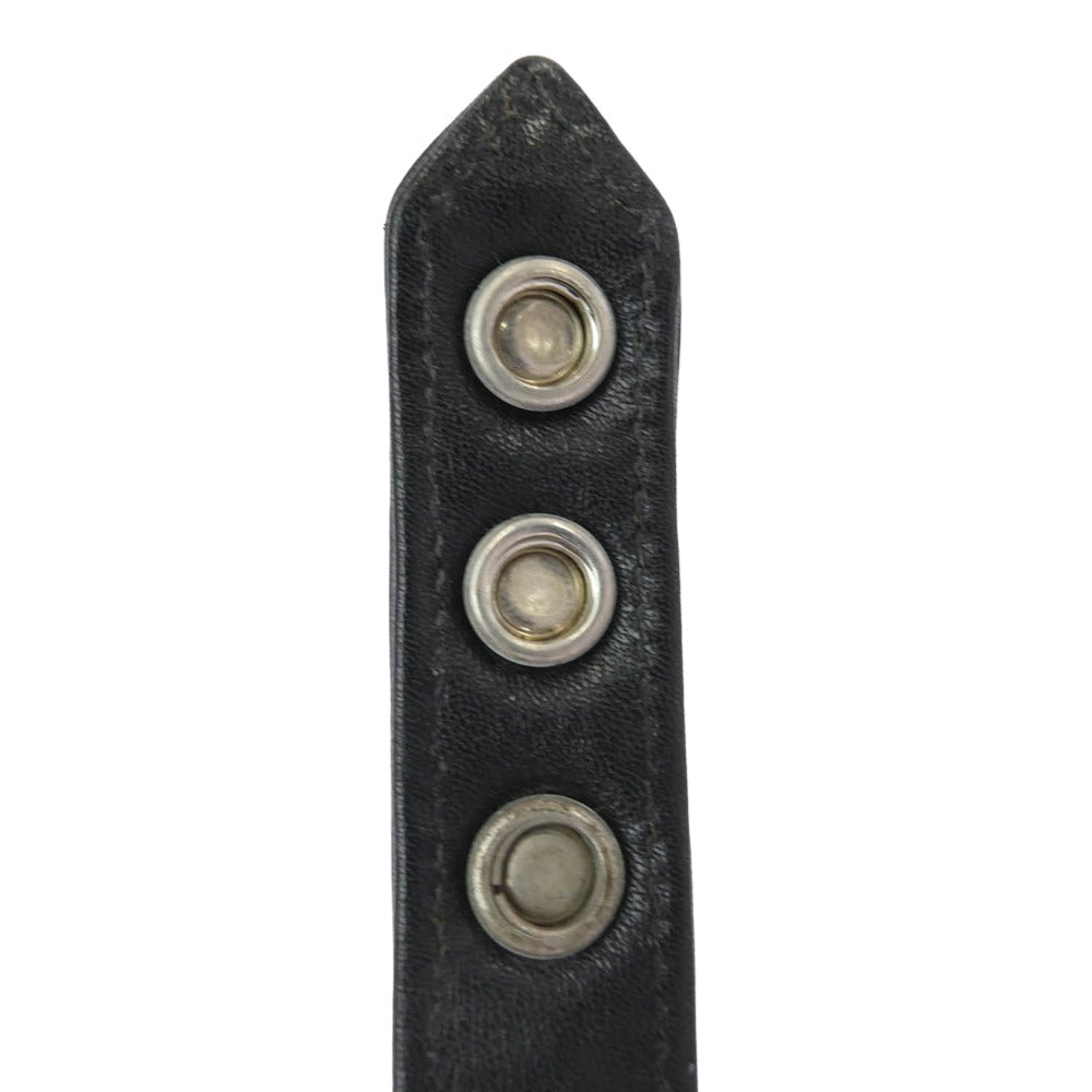 CHROME HEARTS クロムハーツ（原本無） 3BTN 2SNP リップアンドタン 3ボタン2スナップ レザー ブレスレット ブラック系 表記なし【中古】
