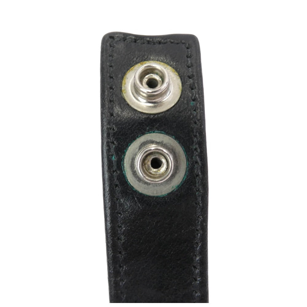 CHROME HEARTS クロムハーツ（原本無） 3BTN 2SNP リップアンドタン 3ボタン2スナップ レザー ブレスレット ブラック系 表記なし【中古】