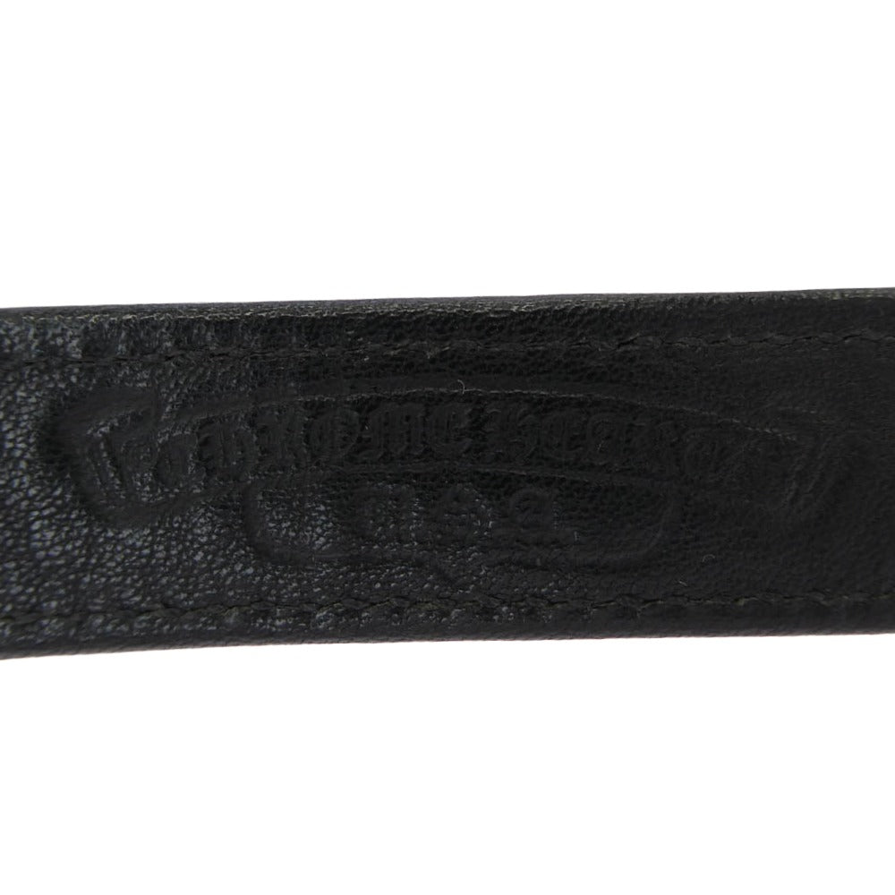 CHROME HEARTS クロムハーツ（原本無） 3BTN 2SNP リップアンドタン 3ボタン2スナップ レザー ブレスレット ブラック系 表記なし【中古】
