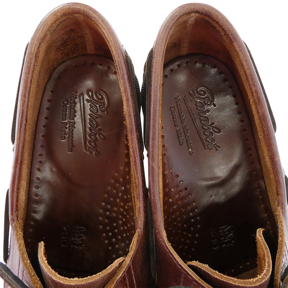 Paraboot パラブーツ 780001 BARTH MARINE MARRON バース マロン レザー デッキシューズ ブラウン系 5.5【中古】