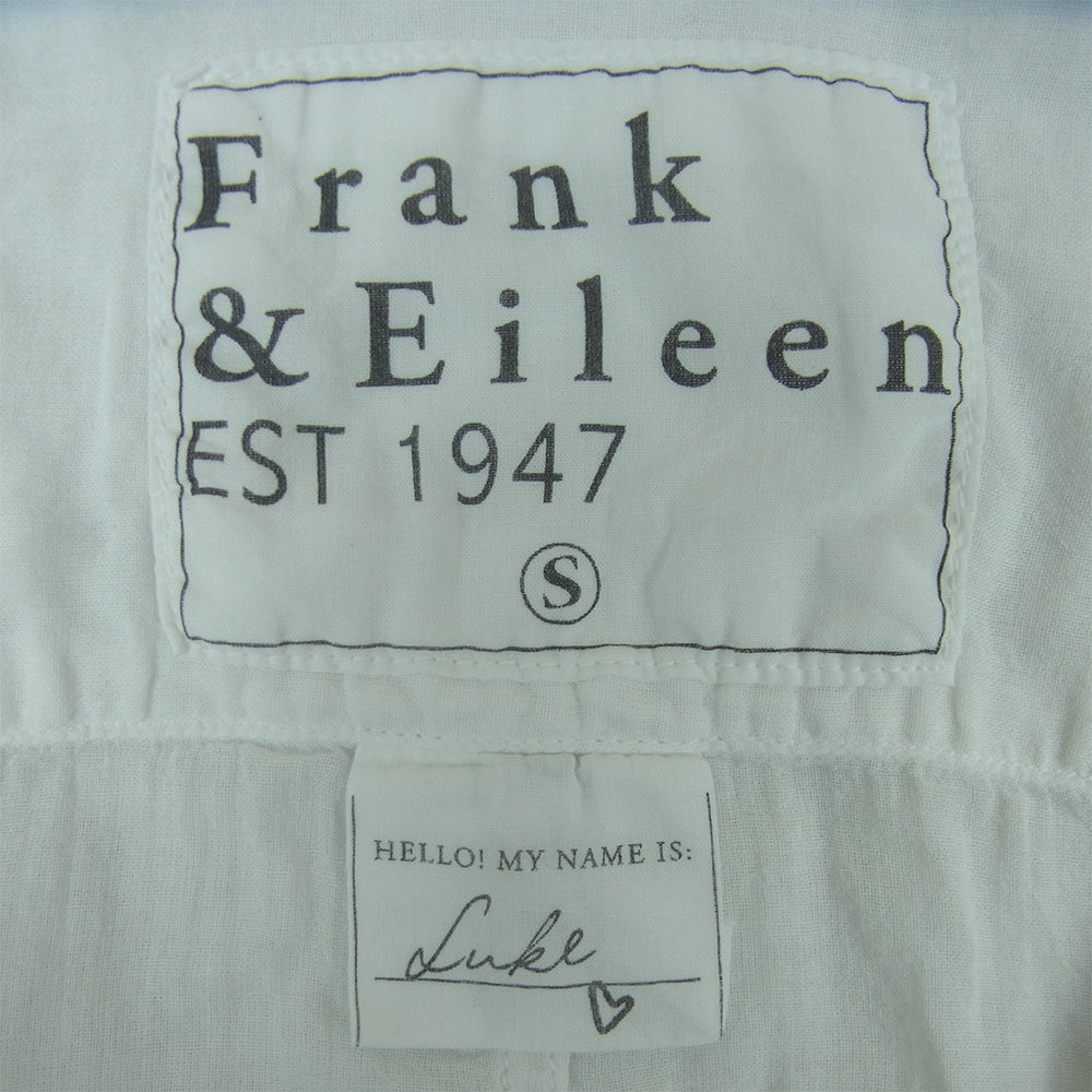 Frank&Eileen フランクアンドアイリーン LUKE ルーク コットン 長袖 シャツ USA製 ホワイト系 S【中古】