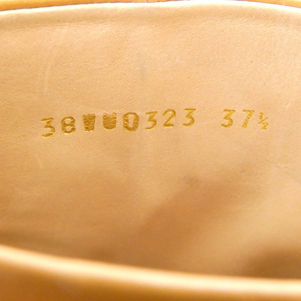 MAISON MARGIELA メゾンマルジェラ 16AW S38WU0323 22ライン バックジップ アンクル レザー ヒール ブーツ ライトブラウン系 37.5【中古】