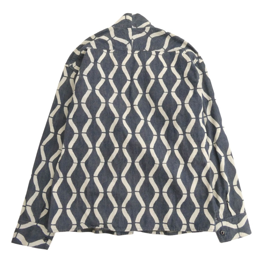 VISVIM ビズビム 17SS 0117305011001 LHAMO SHIRT BAMBOO バンブー ラモ 羽織り デニム シャツ ブルー系 2【中古】