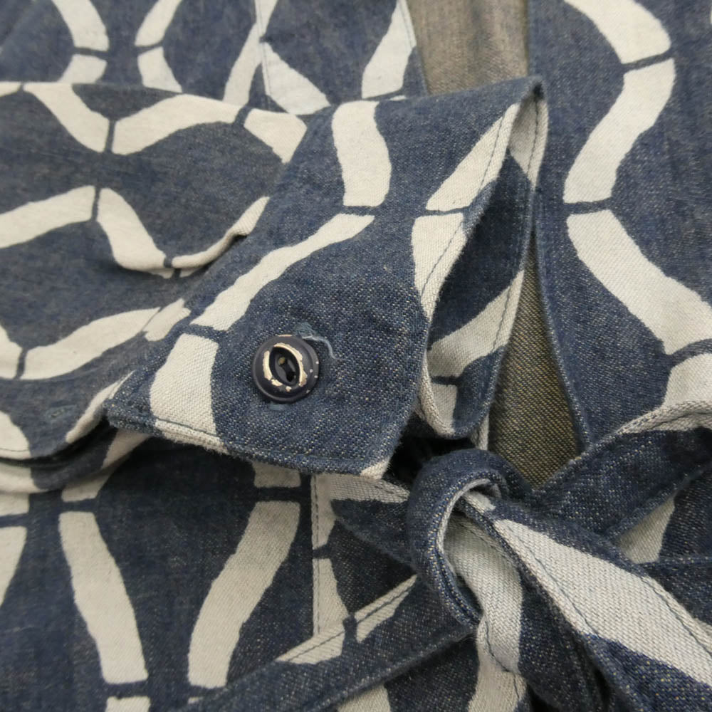 VISVIM ビズビム 17SS 0117305011001 LHAMO SHIRT BAMBOO バンブー ラモ 羽織り デニム シャツ ブルー系 2【中古】