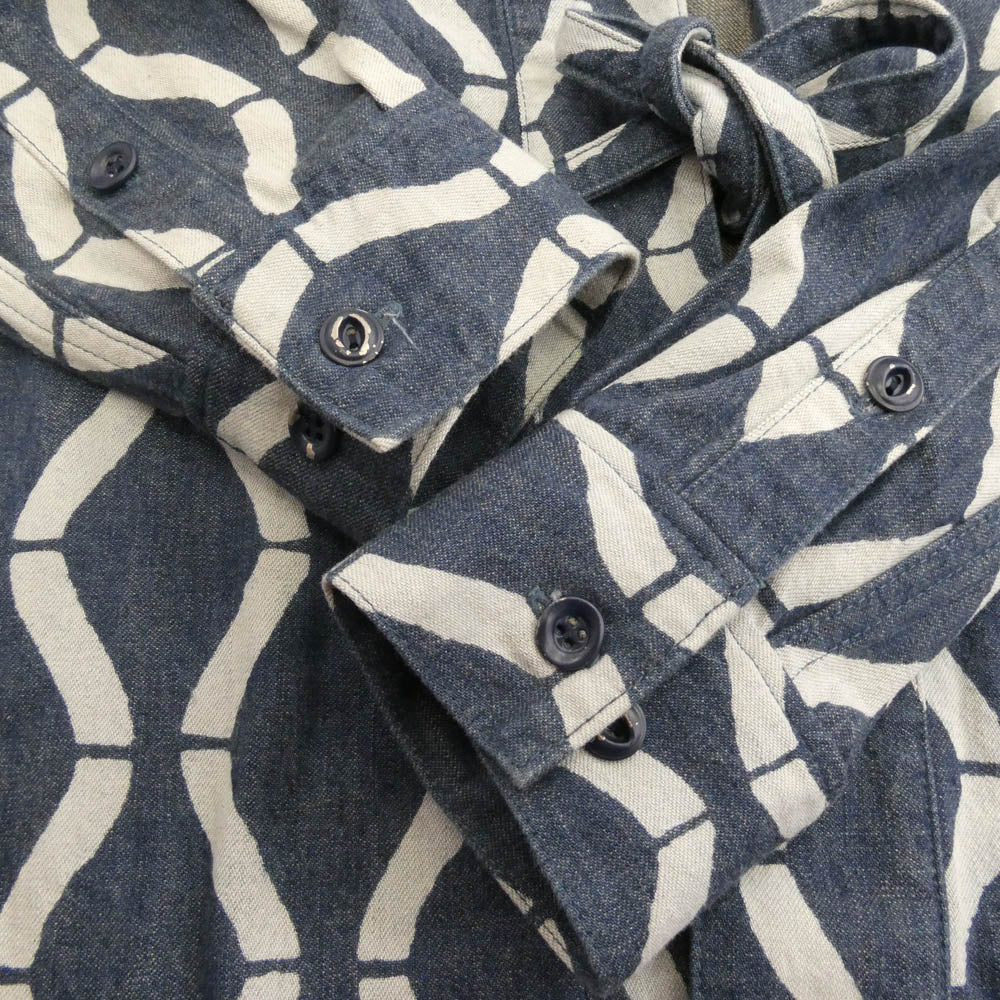 VISVIM ビズビム 17SS 0117305011001 LHAMO SHIRT BAMBOO バンブー ラモ 羽織り デニム シャツ ブルー系 2【中古】