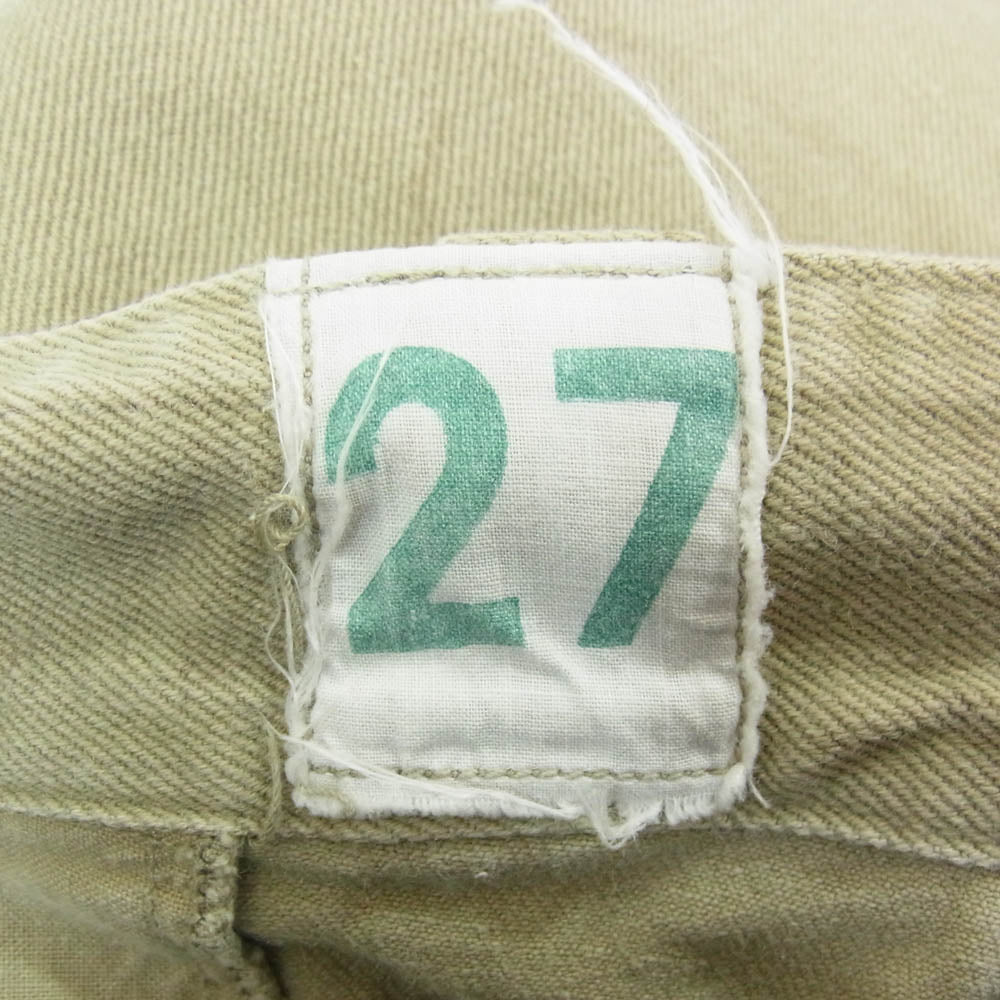 ヴィンテージ french army フランス軍 M-52 ミリタリー パンツ ベージュ系 27【中古】