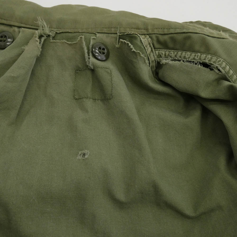 ヴィンテージ 詳細不明 カスタム U.S.ARMY 米軍 M-65 フィールド ジャケット カーキ系 サイズ表記なし【中古】