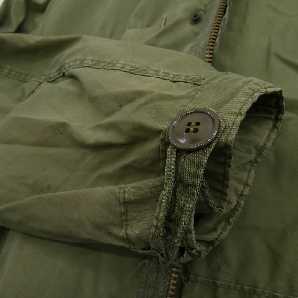 ヴィンテージ 詳細不明 カスタム U.S.ARMY 米軍 M-65 FISHTAIL PARKA フィールド パーカー フィッシュテール コート カーキ系 サイズ表記なし【中古】