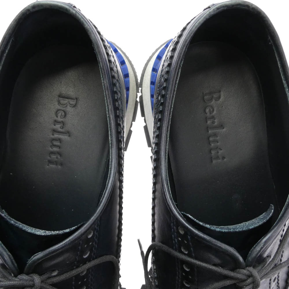 Berluti ベルルッティ 0166X ファストトラック レザー ドレスシューズ スニーカー ブラック系 7【中古】