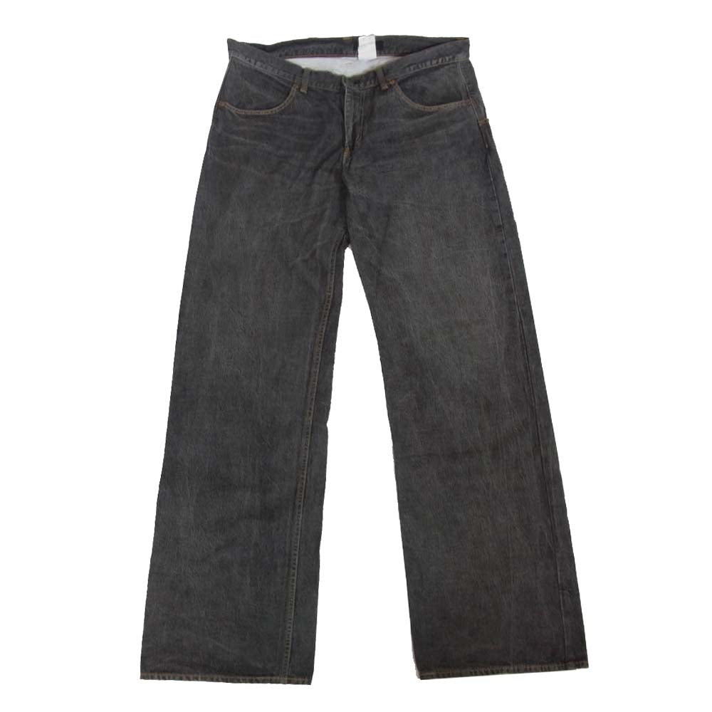 Y's Yohji Yamamoto ワイズ ヨウジヤマモト YY-P03-047 アシンメトリー デザイン ワイド デニム パンツ ブラック系 3【中古】