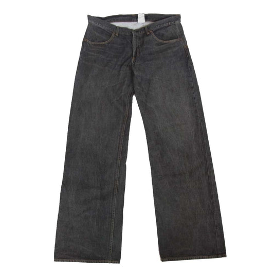 Y's Yohji Yamamoto ワイズ ヨウジヤマモト YY-P03-047 アシンメトリー デザイン ワイド デニム パンツ ブラック系 3【中古】