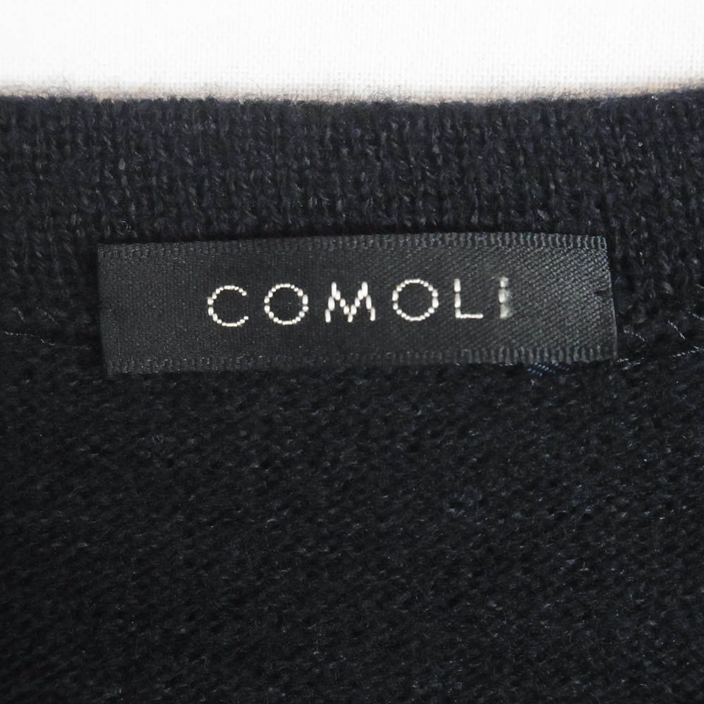 COMOLI コモリ 23SS X01-06007 和紙混 ウール ニット セーター ブラック系 表記無し【中古】