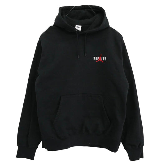 Supreme シュプリーム 24AW 799705-010 × Nike ナイキ Jordan Hooded Sweatshirt ジョーダンブランド ロゴプリント プルオーバー スウェット　パーカー フーディ ブラック系 M【中古】