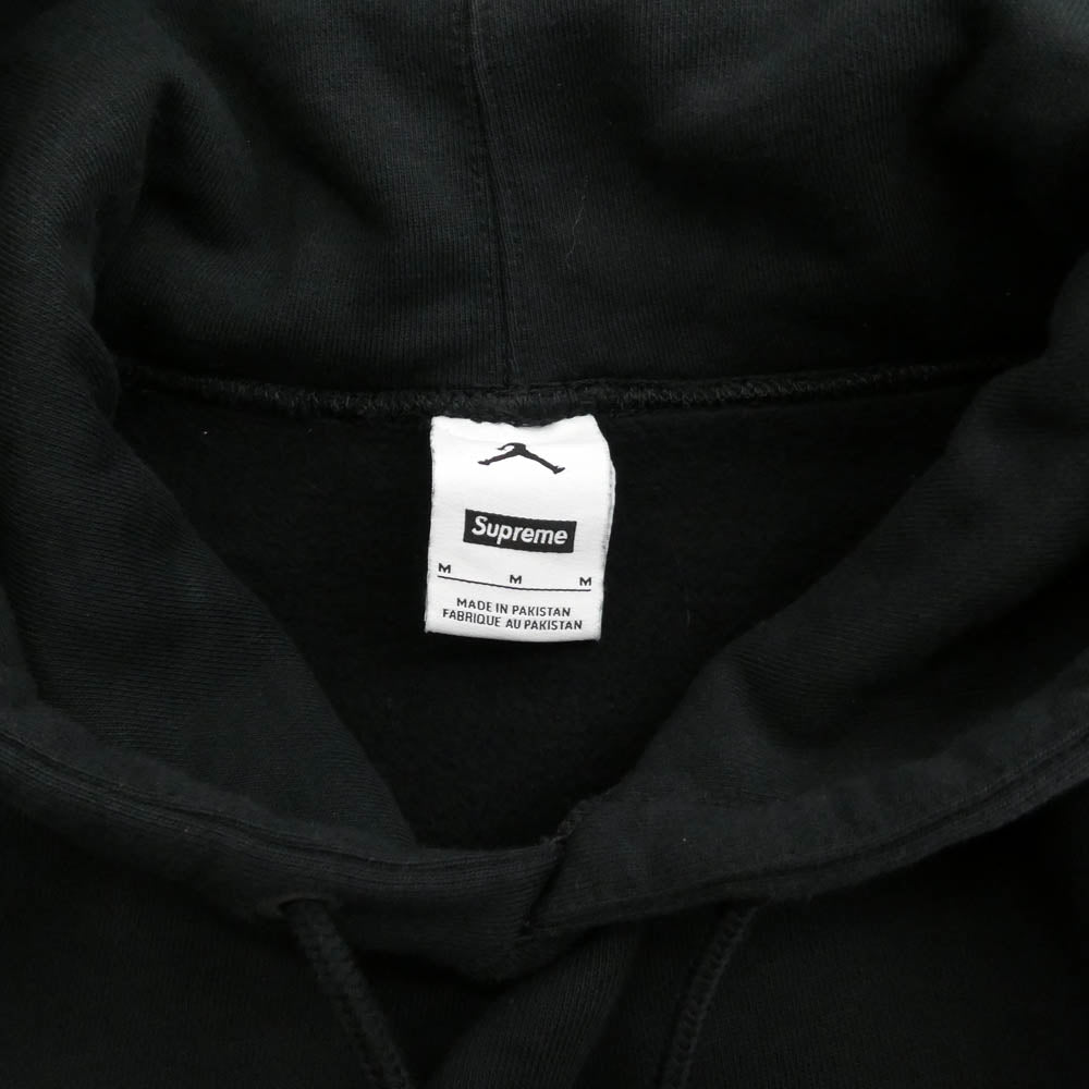Supreme シュプリーム 24AW 799705-010 × Nike ナイキ Jordan Hooded Sweatshirt ジョーダンブランド ロゴプリント プルオーバー スウェット　パーカー フーディ ブラック系 M【中古】