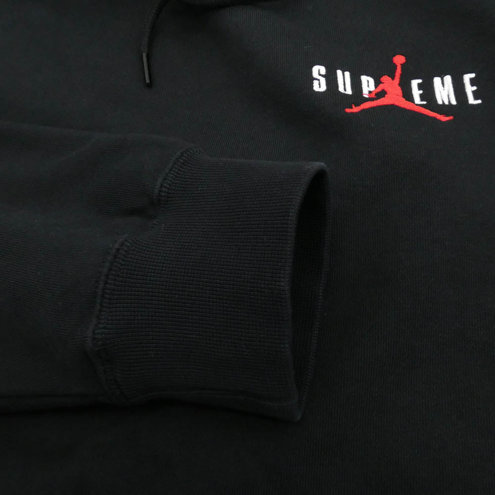 Supreme シュプリーム 24AW 799705-010 × Nike ナイキ Jordan Hooded Sweatshirt ジョーダンブランド ロゴプリント プルオーバー スウェット　パーカー フーディ ブラック系 M【中古】