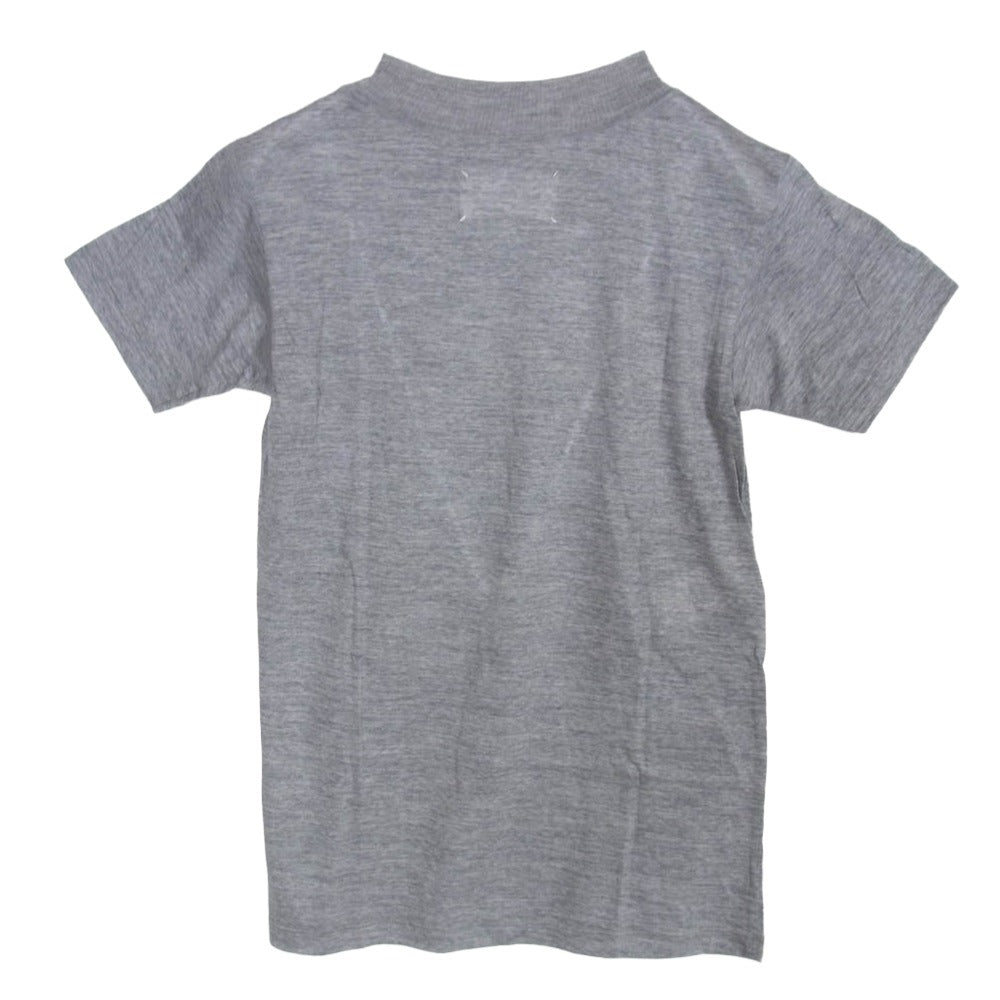 MAISON MARTIN MARGIELA メゾンマルタンマルジェラ 15AW S31GC0438 4ライン 四つタグ リブネック 半袖 Tシャツ カットソー グレー系 M【中古】
