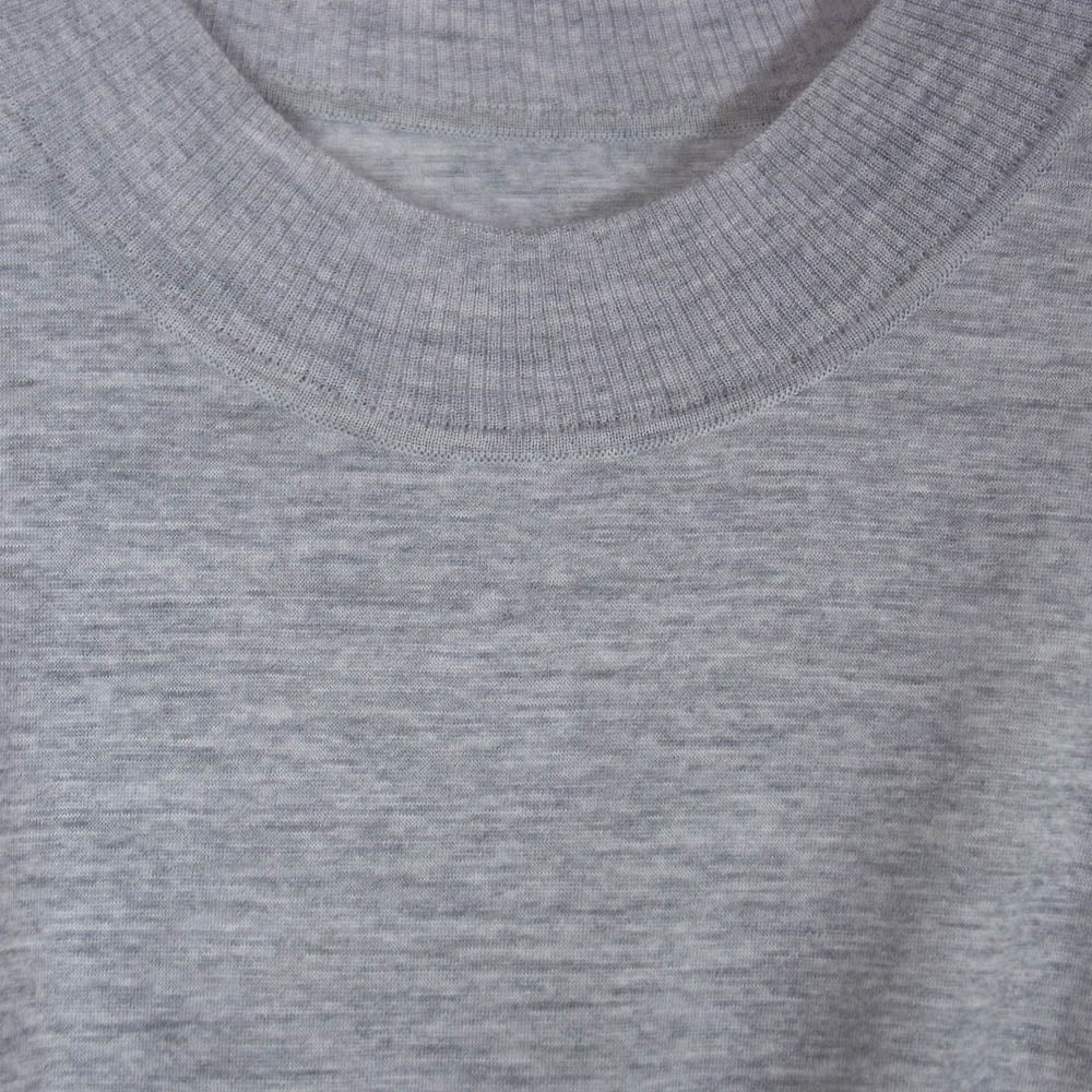 MAISON MARTIN MARGIELA メゾンマルタンマルジェラ 15AW S31GC0438 4ライン 四つタグ リブネック 半袖 Tシャツ カットソー グレー系 M【中古】
