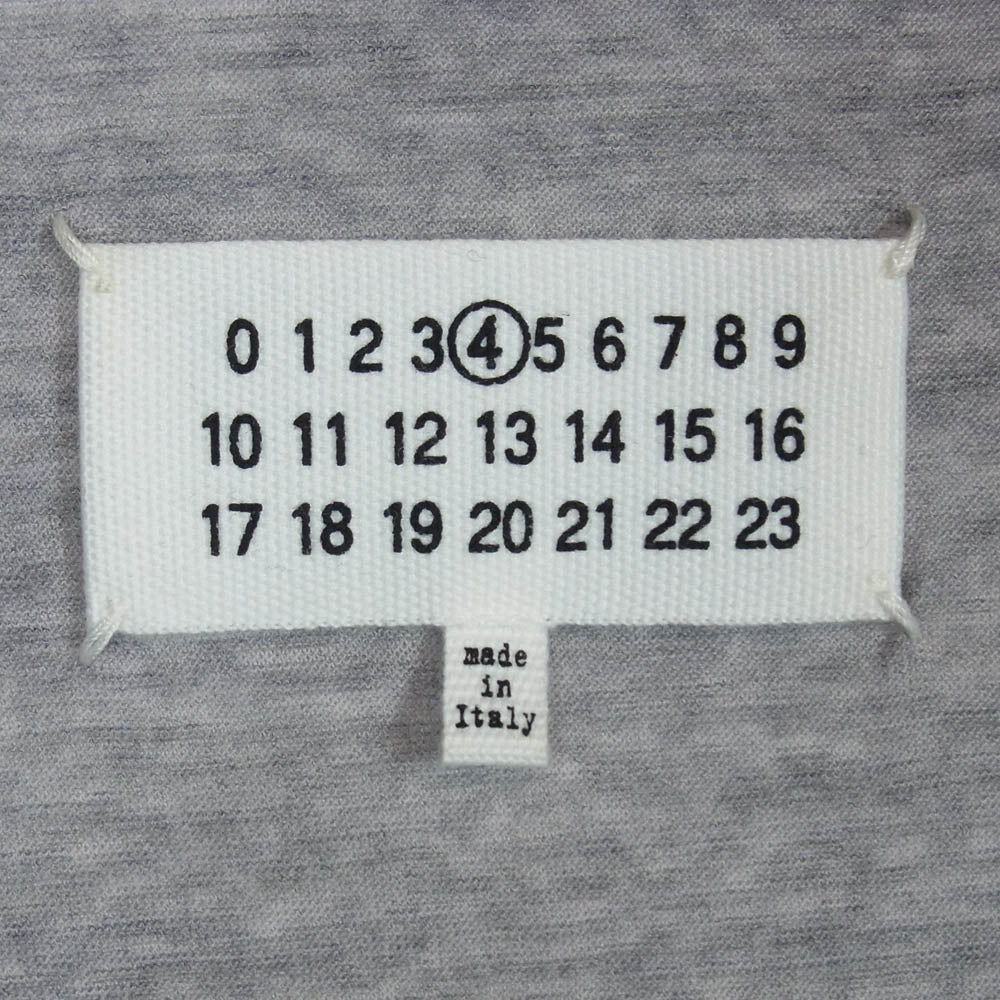 MAISON MARTIN MARGIELA メゾンマルタンマルジェラ 15AW S31GC0438 4ライン 四つタグ リブネック 半袖 Tシャツ カットソー グレー系 M【中古】