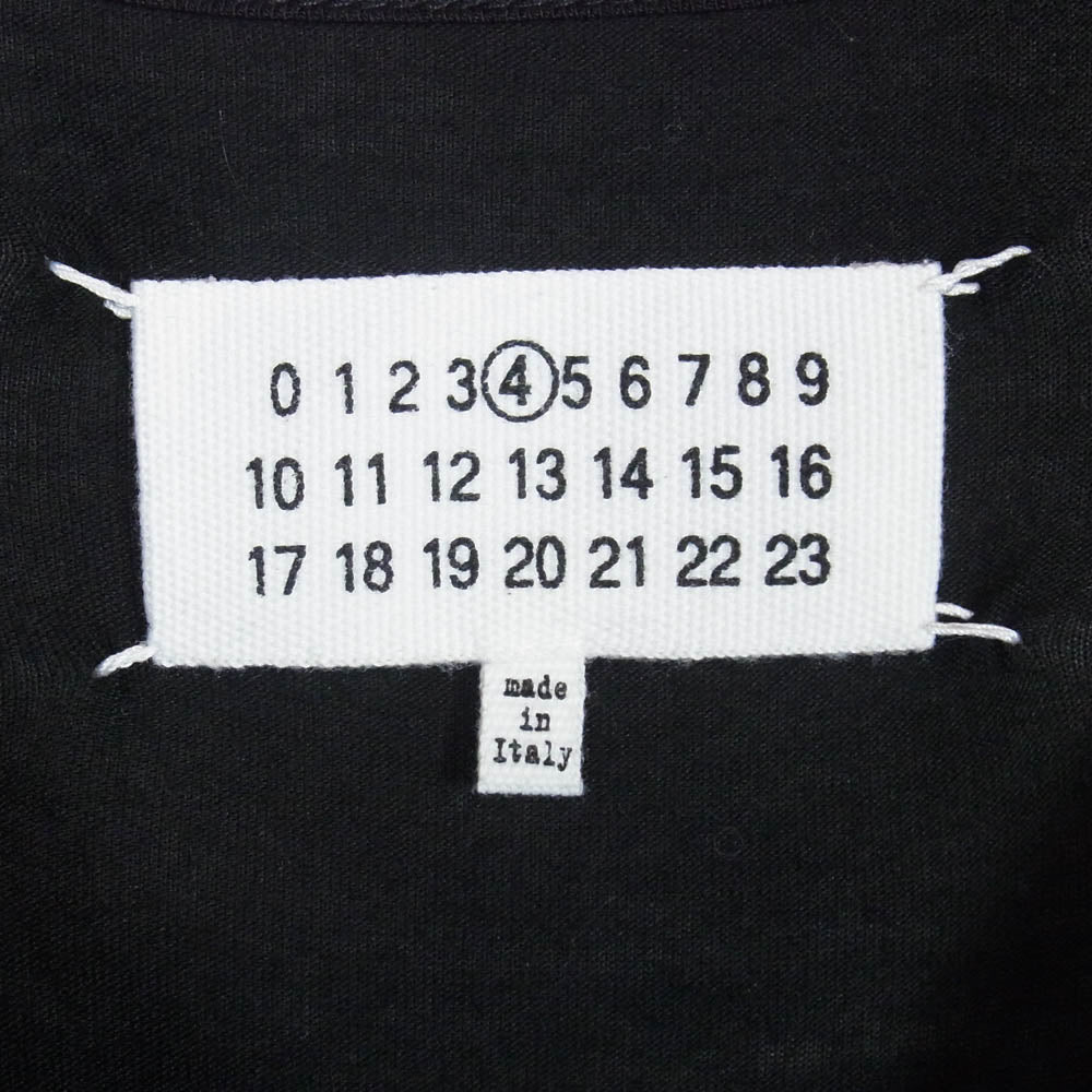 MAISON MARTIN MARGIELA メゾンマルタンマルジェラ 14SS S51GC0329 4ライン 四つタグ 肩切替 半袖 Tシャツ カットソー ブラック系 S【中古】