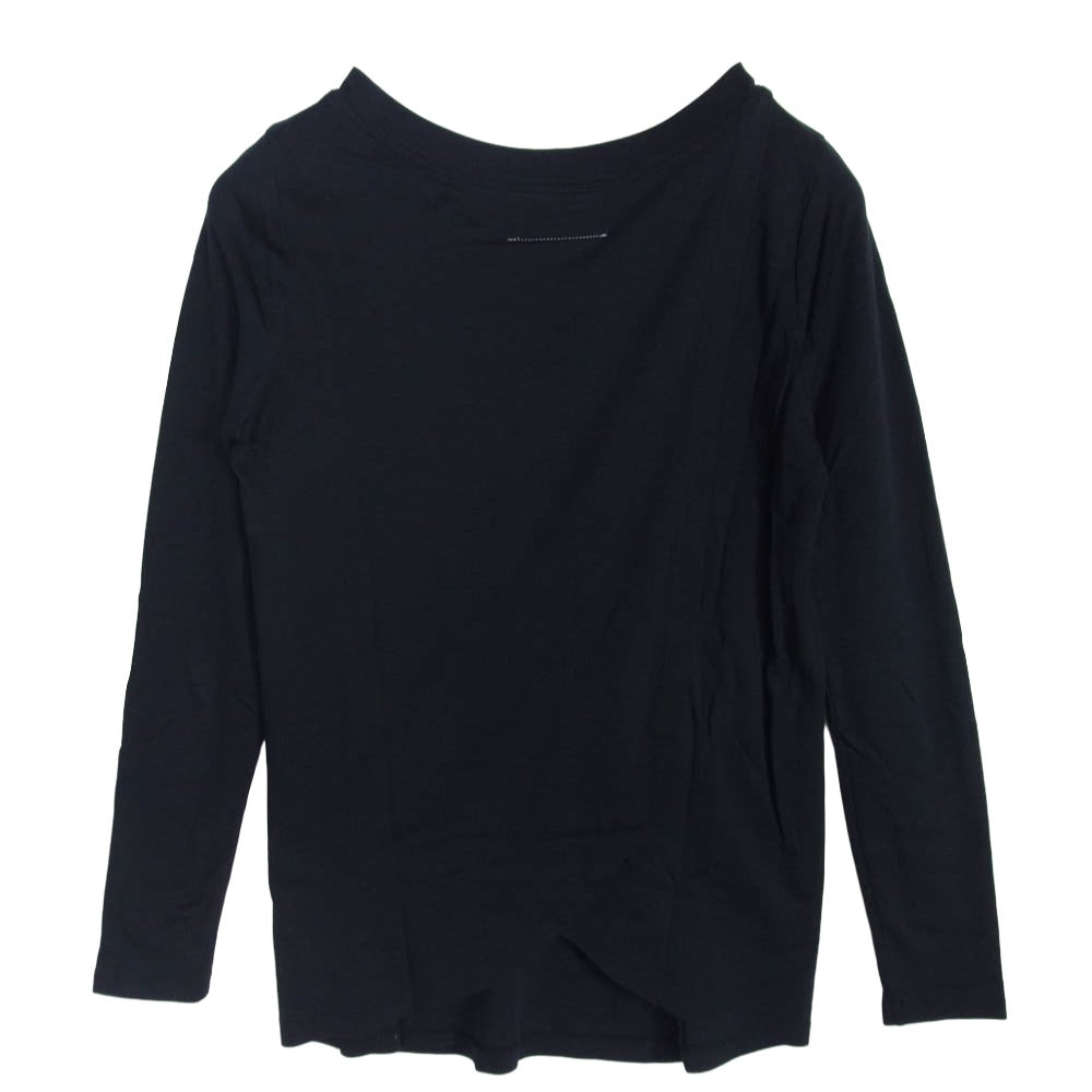 MAISON MARTIN MARGIELA メゾンマルタンマルジェラ 14SS S52NC0001 MM6 エムエムシックス ロングスリーブ カットソー 長袖 Tシャツ ブラック系 M【中古】
