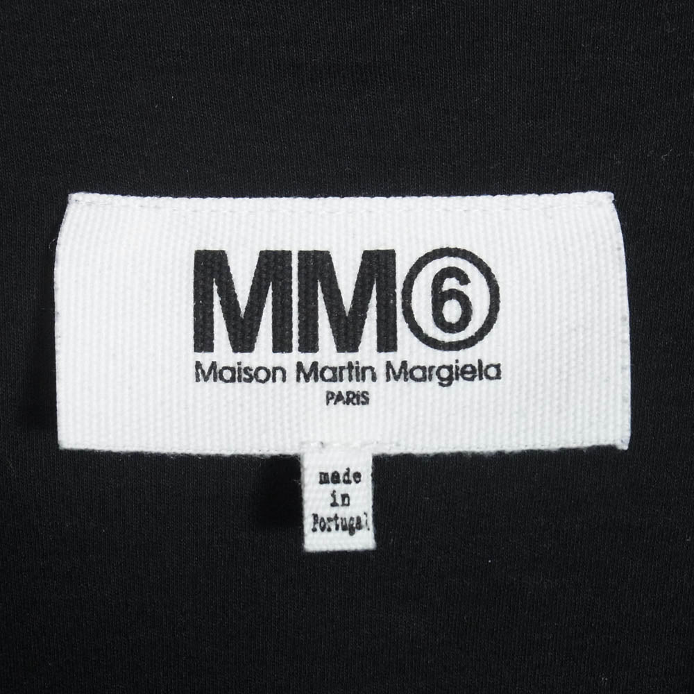 MAISON MARTIN MARGIELA メゾンマルタンマルジェラ 14SS S52NC0001 MM6 エムエムシックス ロングスリーブ カットソー 長袖 Tシャツ ブラック系 M【中古】