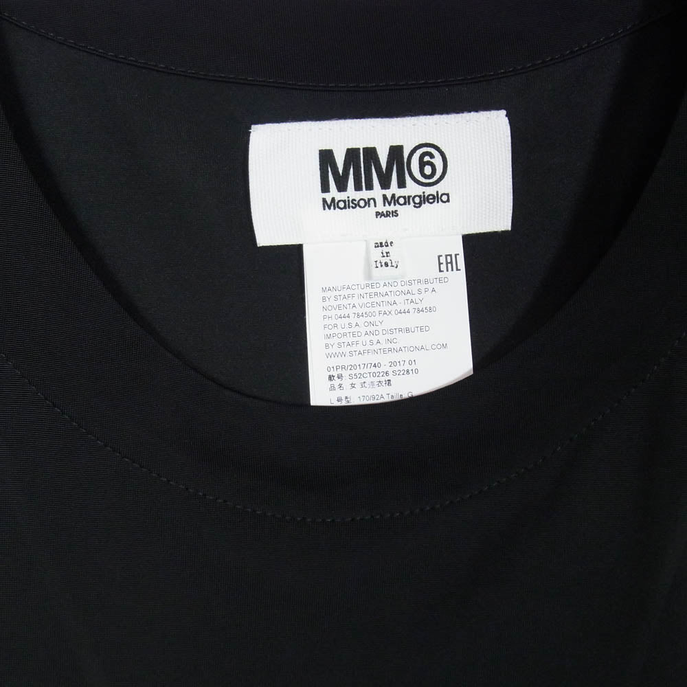 MAISON MARGIELA メゾンマルジェラ 17SS S52CT0226 MM6 エムエムシックス フレンチスリーブ ワンピース ブラック系 1【中古】