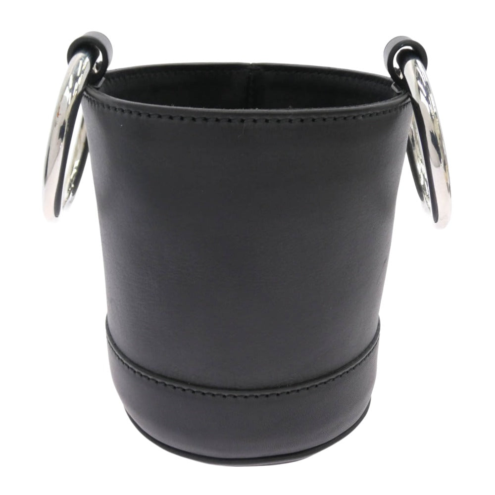 サイモンミラー S801S BONSAI 15cm STRAP ボンサイ レザー バケツ ショルダー バッグ ブラック系【美品】【中古】