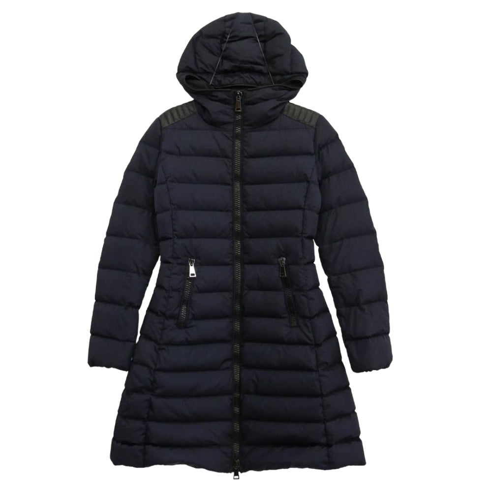 MONCLER モンクレール E20934937085 TALEV GIUBBOTTO タレヴ 肩レザー切替 ダウン コート ジャケット ネイビー系【中古】