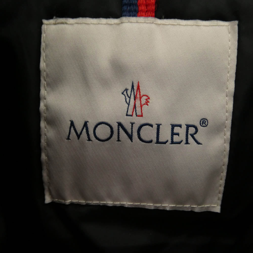 MONCLER モンクレール E20934937085 TALEV GIUBBOTTO タレヴ 肩レザー切替 ダウン コート ジャケット ネイビー系【中古】