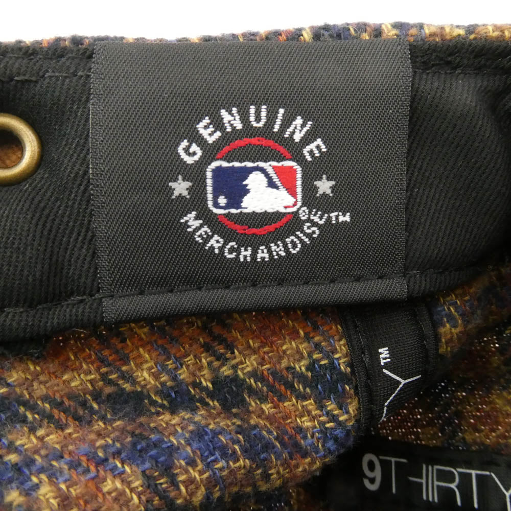 NEW ERA ニューエラ LP 59FIFTY MLB Plaid Flannel Check Newyork Yankees フランネル チェック ニューヨーク・ヤンキース ベースボール キャップ ブラウン系 ブラック系 MEDIUM/LARGE【極上美品】【中古】