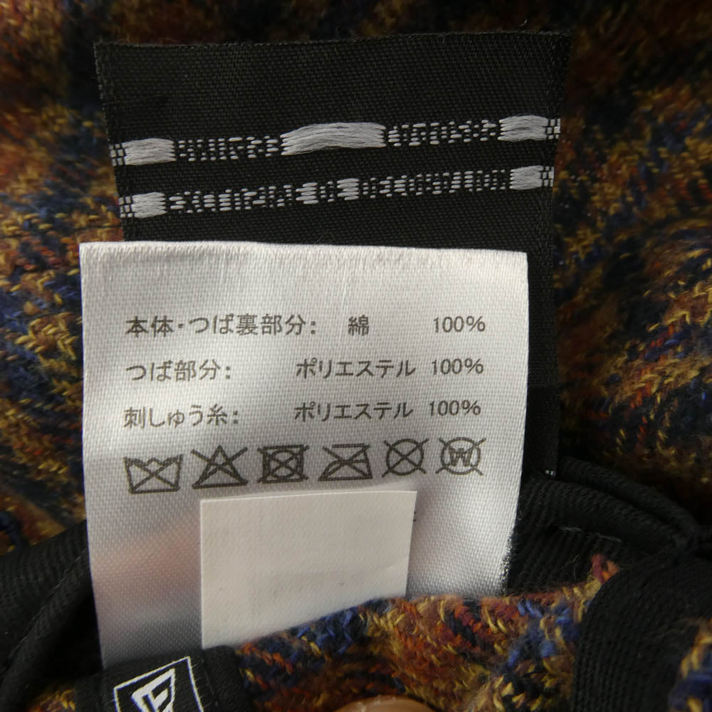 NEW ERA ニューエラ LP 59FIFTY MLB Plaid Flannel Check Newyork Yankees フランネル チェック ニューヨーク・ヤンキース ベースボール キャップ ブラウン系 ブラック系 MEDIUM/LARGE【極上美品】【中古】