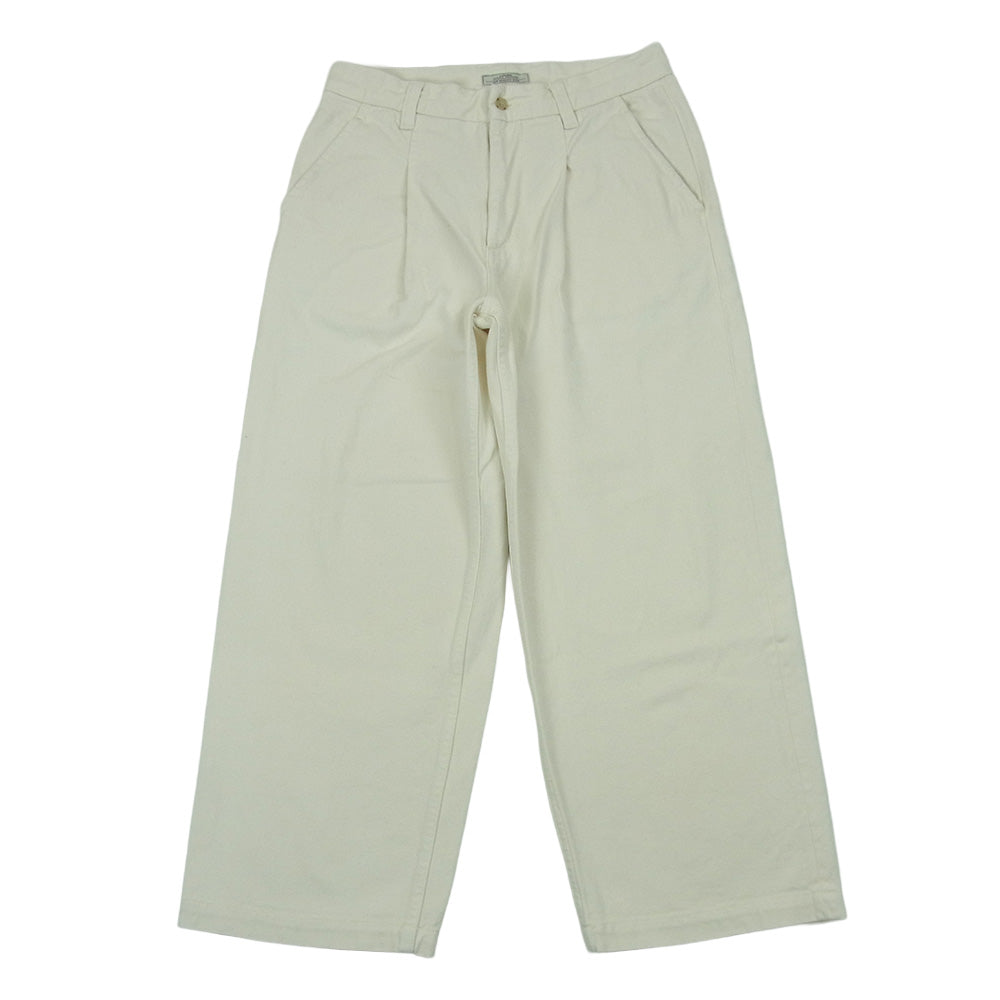 JOURNAL STANDARD ジャーナルスタンダード 25SS 25-030-464-0750-2-0 relume 12オンス ベルテッド ホワイト デニム スラックス パンツ オフホワイト系 S【美品】【中古】