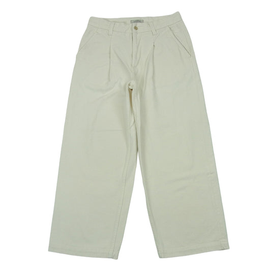 JOURNAL STANDARD ジャーナルスタンダード 25SS 25-030-464-0750-2-0 relume 12オンス ベルテッド ホワイト デニム スラックス パンツ オフホワイト系 S【美品】【中古】