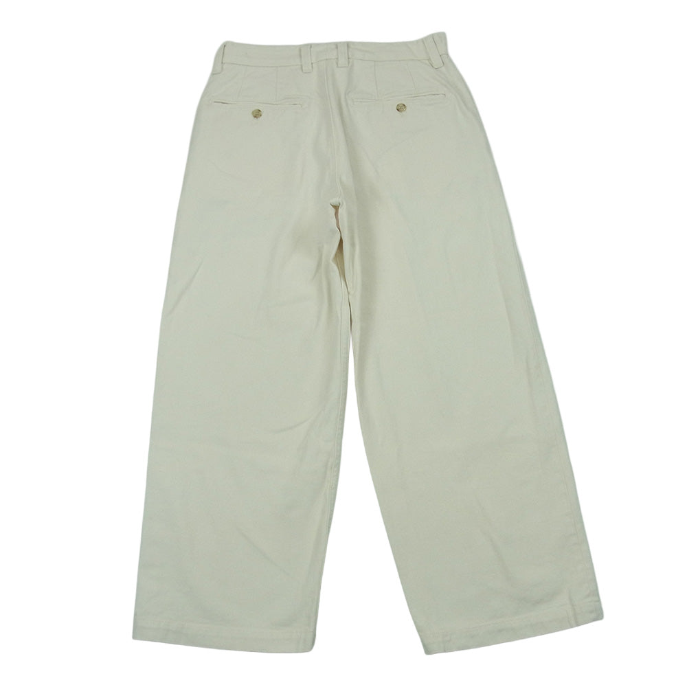 JOURNAL STANDARD ジャーナルスタンダード 25SS 25-030-464-0750-2-0 relume 12オンス ベルテッド ホワイト デニム スラックス パンツ オフホワイト系 S【美品】【中古】