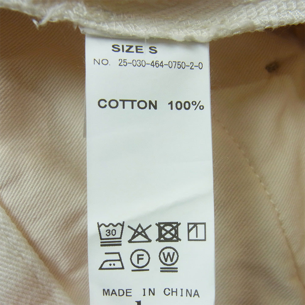 JOURNAL STANDARD ジャーナルスタンダード 25SS 25-030-464-0750-2-0 relume 12オンス ベルテッド ホワイト デニム スラックス パンツ オフホワイト系 S【美品】【中古】