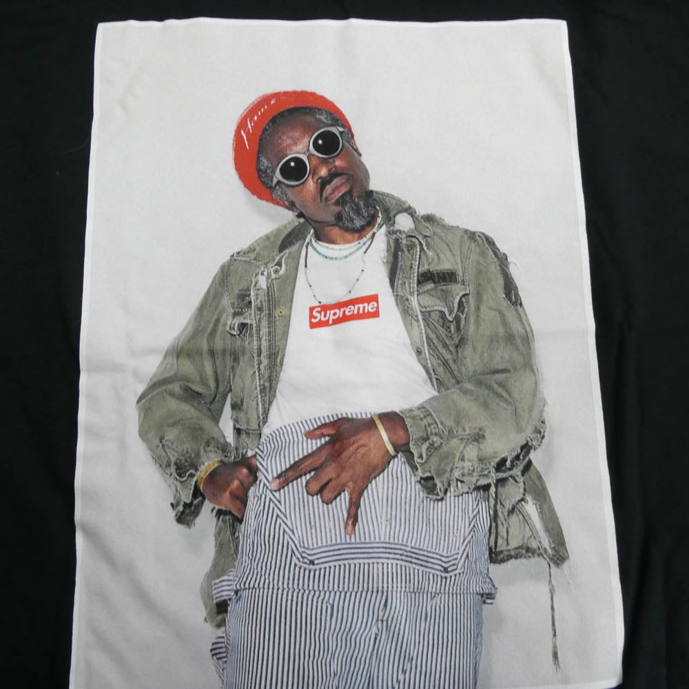 Supreme シュプリーム 22AW Andre 3000 Tee アンドレ フォトプリント クルーネック 半袖 Tシャツ カットソー ブラック系 M【新古品】【未使用】【中古】