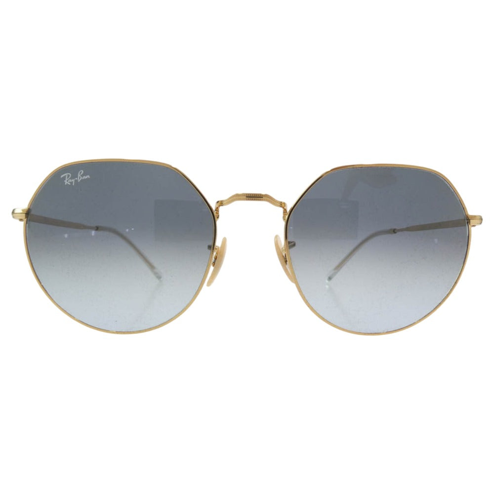 Ray-Ban レイバン RB3565 イタリア製 JACK ジャック メタル ポリッシュ ゴールド フレーム サングラス アイウェア ゴールド系 グリーン系 55□20 145【美品】【中古】