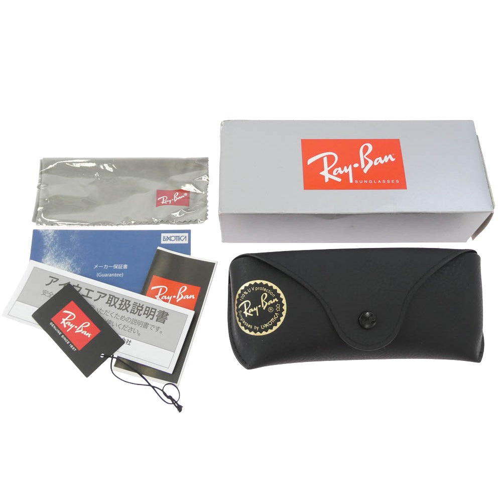 Ray-Ban レイバン RB3565 イタリア製 JACK ジャック メタル ポリッシュ ゴールド フレーム サングラス アイウェア ゴールド系 グリーン系 55□20 145【美品】【中古】