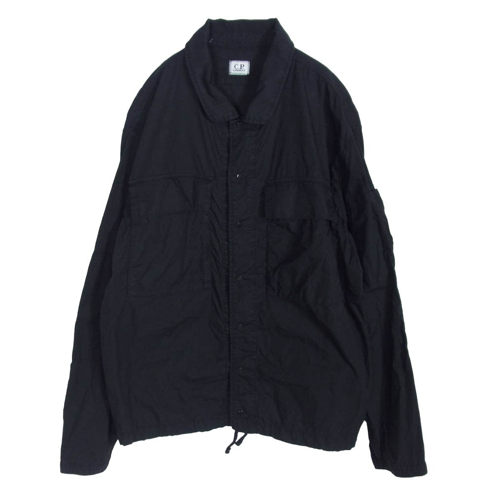 C.P.Company シーピーカンパニー 18CM05237A Overshirt オーバーシャツ スナップボタン 袖ゴーグル ジャケット ブラック系 L【中古】