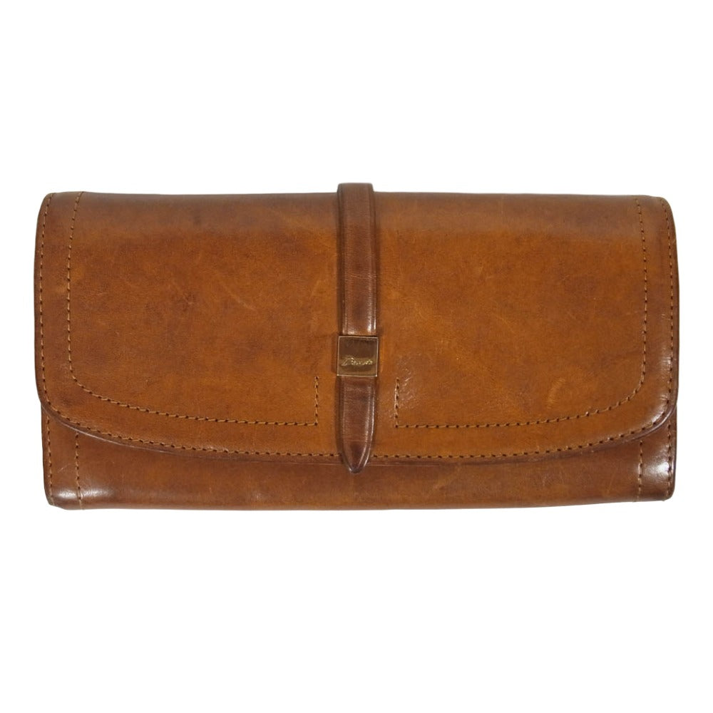 ダコタ レザー ウォレット 長財布 ブラウン系【中古】